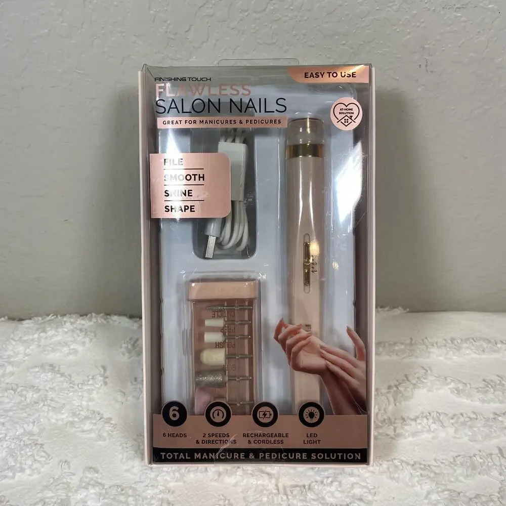 FINISHING TOUCH Flawless Salon Nails File Smooth Shine Shape Easy to Use